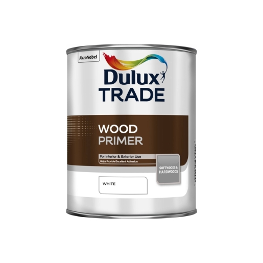 Product image for Dulux Trade Wood Primer 1L White