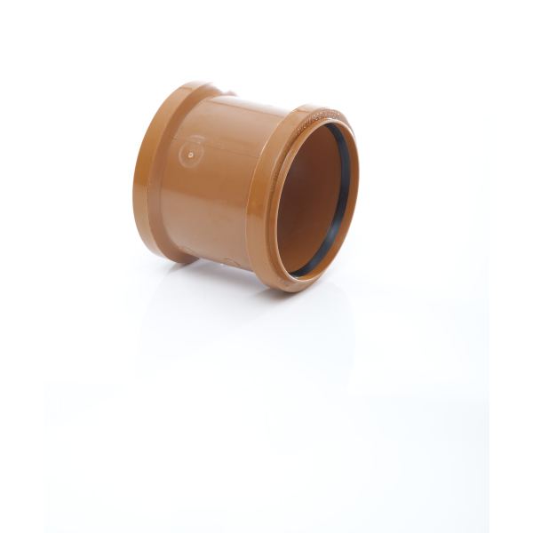 Product image for Polypipe PVC Double Socket Coupler UG401 110mm