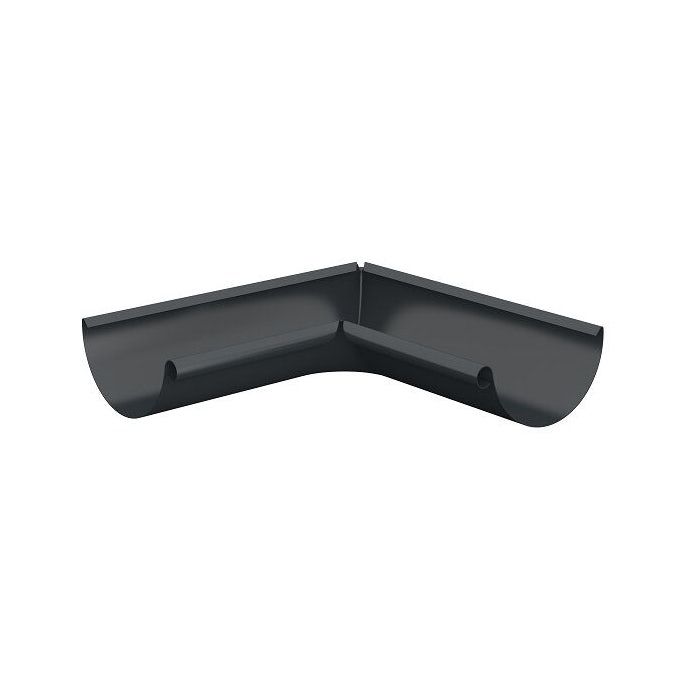 Product image for Lindab 100mm Half Round 90dg Internal Gutter Corner - Anthracite Grey