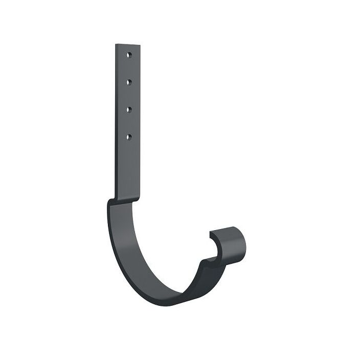 Product image for Lindab Half Round Steel Rafter Bracket - Anthracite Grey