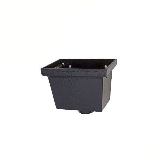 Product image for Black Cast Iron Hopper Head Rectangular 255mm x 178mm x 178mm