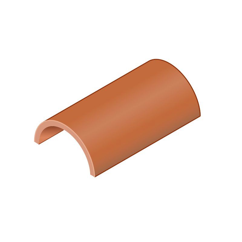 Product image for Sandtoft Half Round Duracoat Ridge Roof Tile - Red Multi