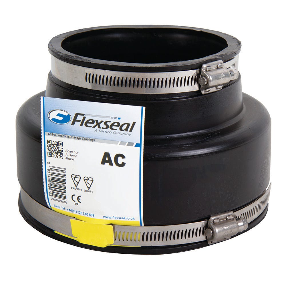 Product image for Flexseal 110mm - 122mm / 60mm - 68mm Flexible Adaptor Coupling