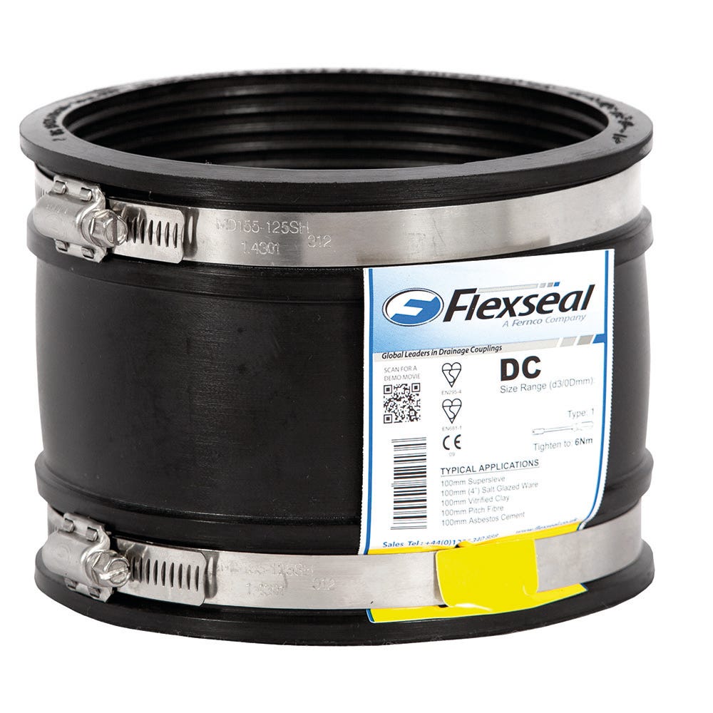 Product image for Flexseal 80mm - 95mm Flexible Drain Coupling