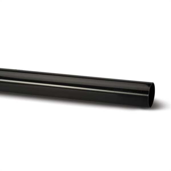 Product image for Polypipe R/W RR124 68mmx5.5mtr Rnd D/pipe Black