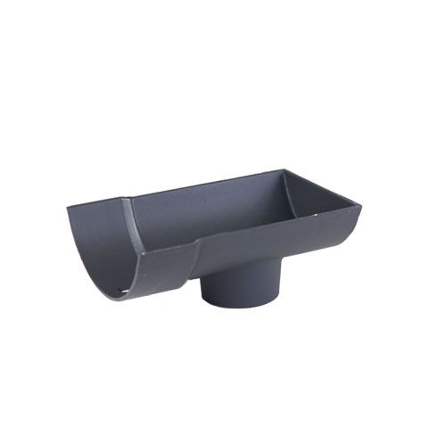 Product image for Cast Iron Half Round Guttering Dropend External 125x65mm Outlet Primed