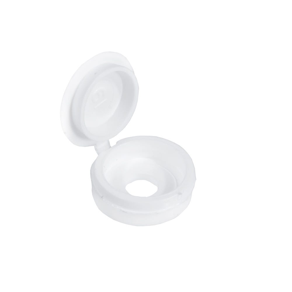 Product image for Speed Pro Screw Cover Hinged White Pack Of 50