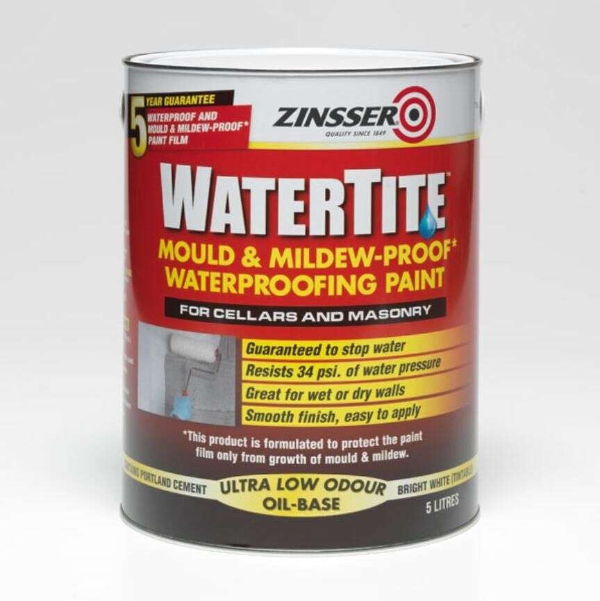 Product image for Zinsser Watertite Waterproofing Paint White 5L