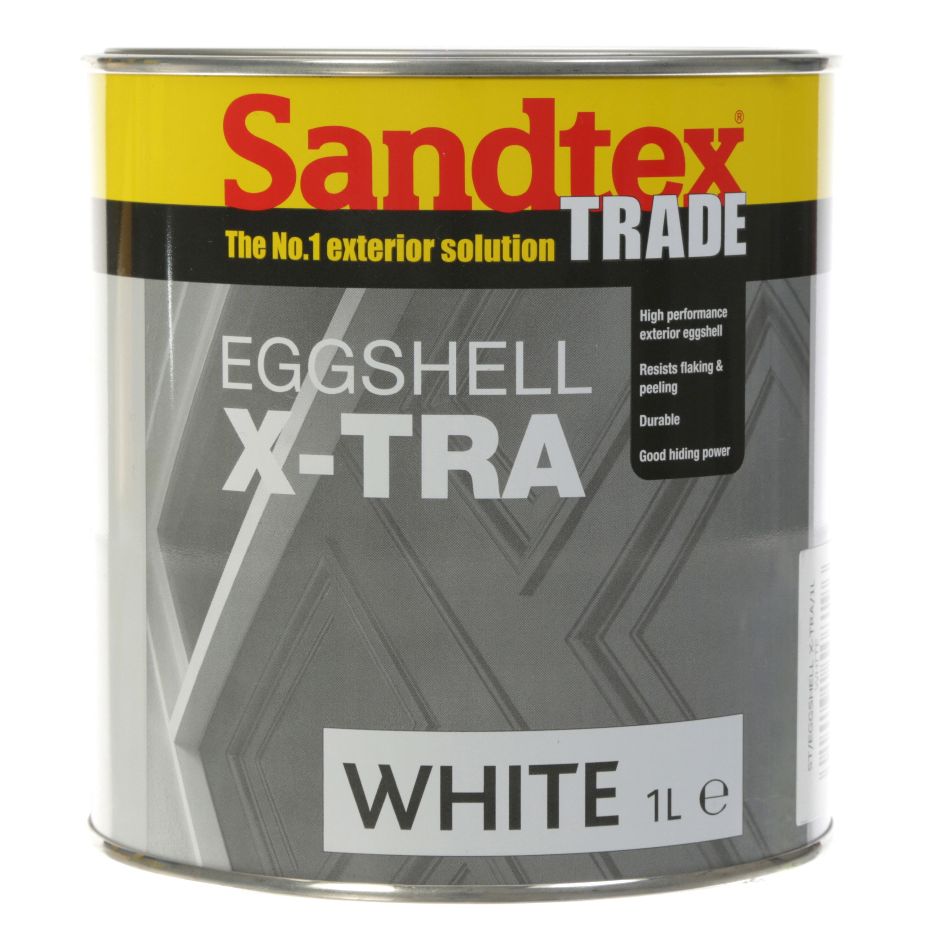 Product image for Sandtex Trade X-tra Eggshell White 1L
