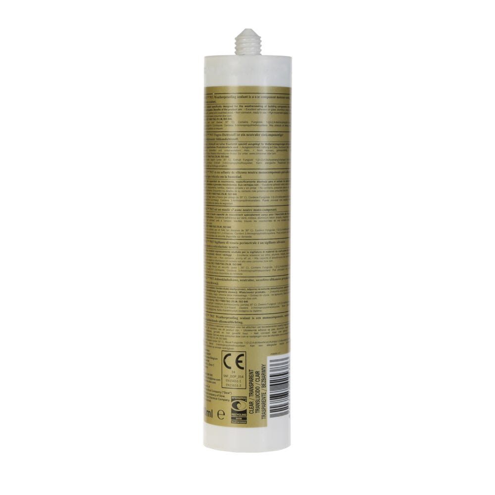 Image of Dow 791 Weatherproofing Silicone Sealant Clear 310ml