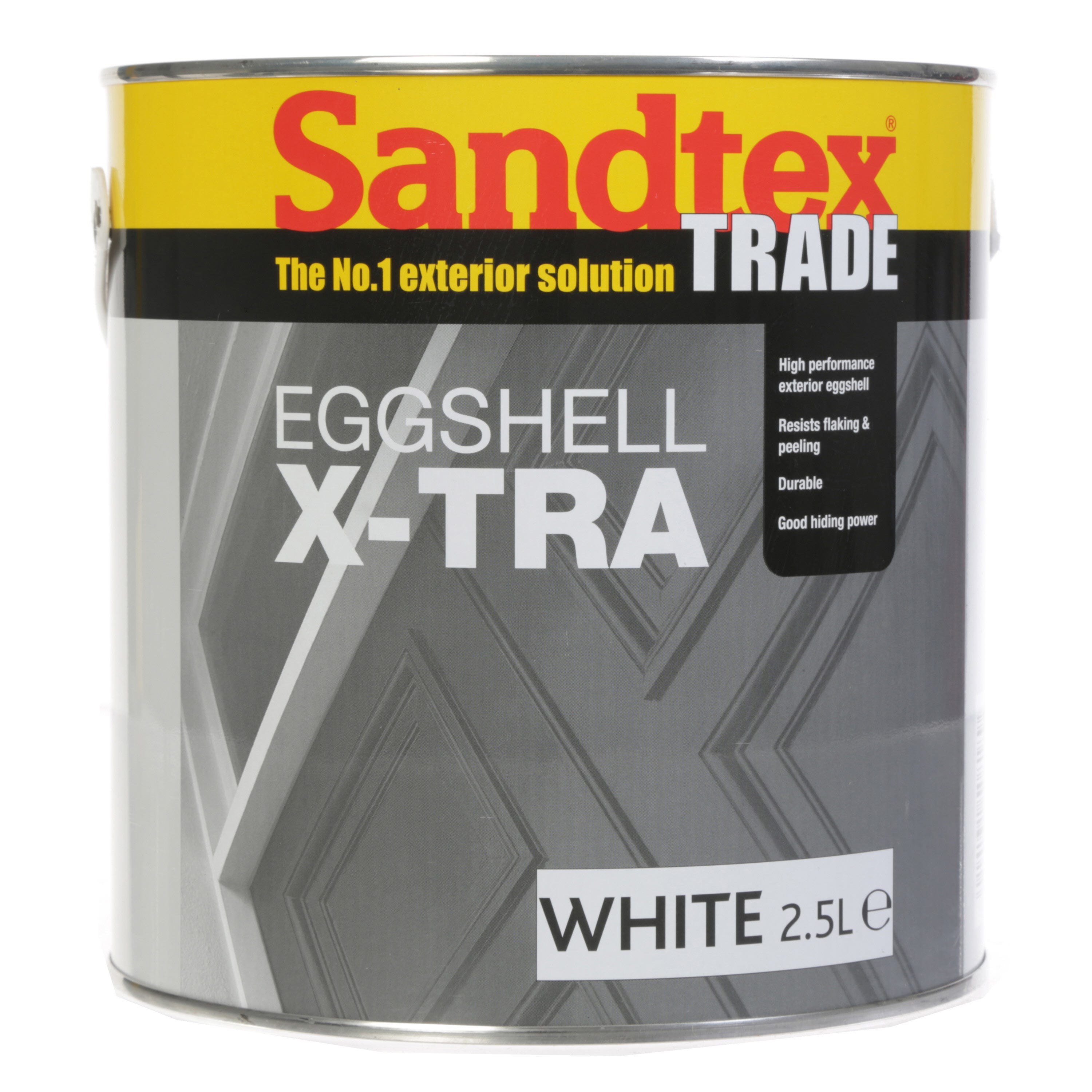 Product image for Sandtex Trade X-tra Eggshell White 2.5L