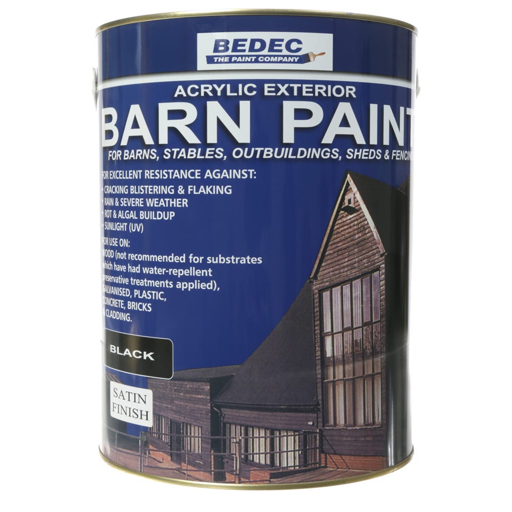 Image of Bedec Barn Paint Satin Black 5L