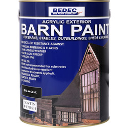 Product image for Bedec Barn Paint Satin Black 5L