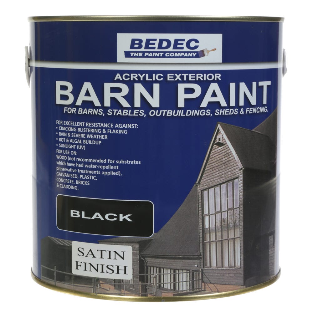 Image of Bedec Barn Paint Satin Black 2.5L
