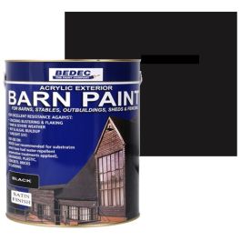 Product image for Bedec Barn Paint Satin Black 2.5L