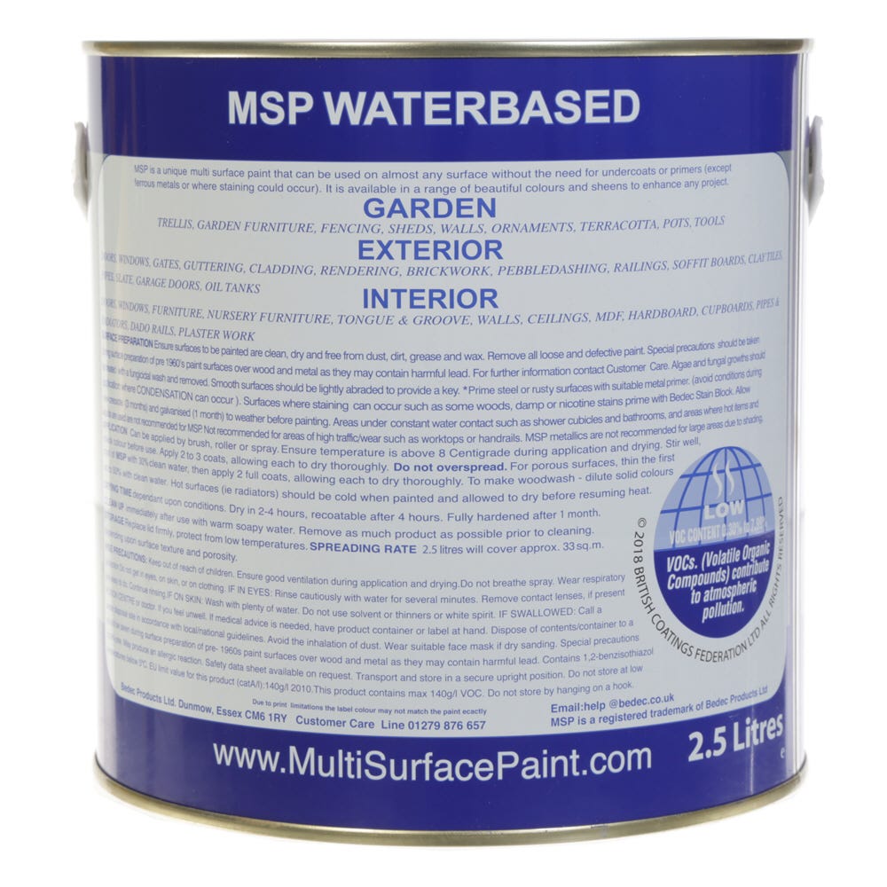 Product image for Bedec Multi Surface Paint Soft Gloss Black 2.5L