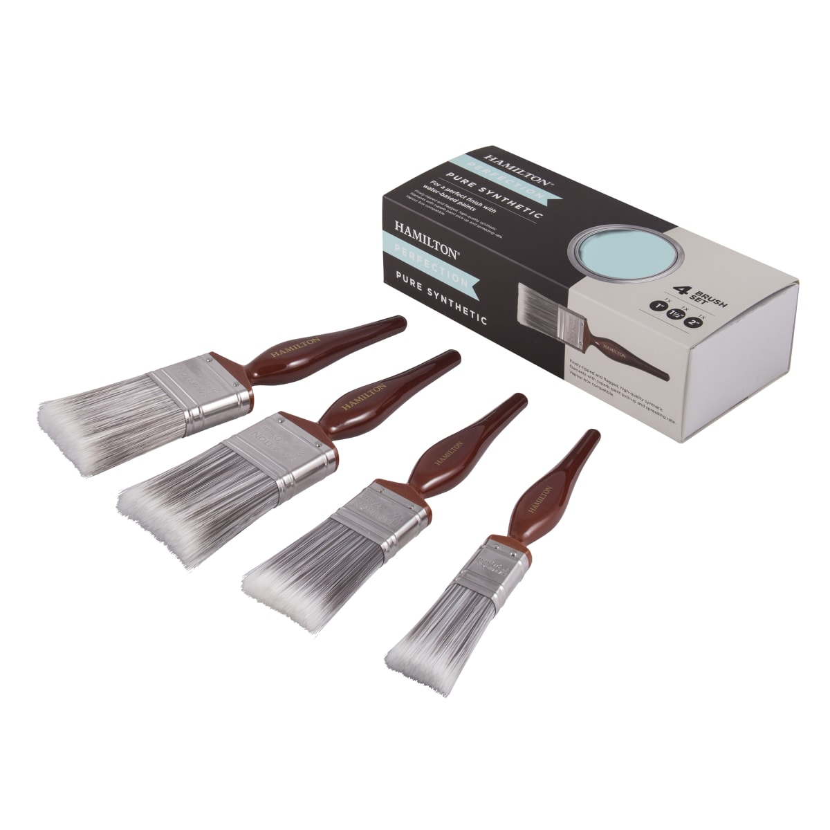Product image for Hamilton Perfection Pure Synthetic Paint Brushes Box Set Of 4