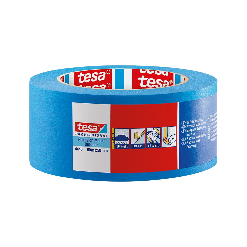 Product image for Tesa Precision Masking Tape Outdoor UV Resistant 50mm X 50m