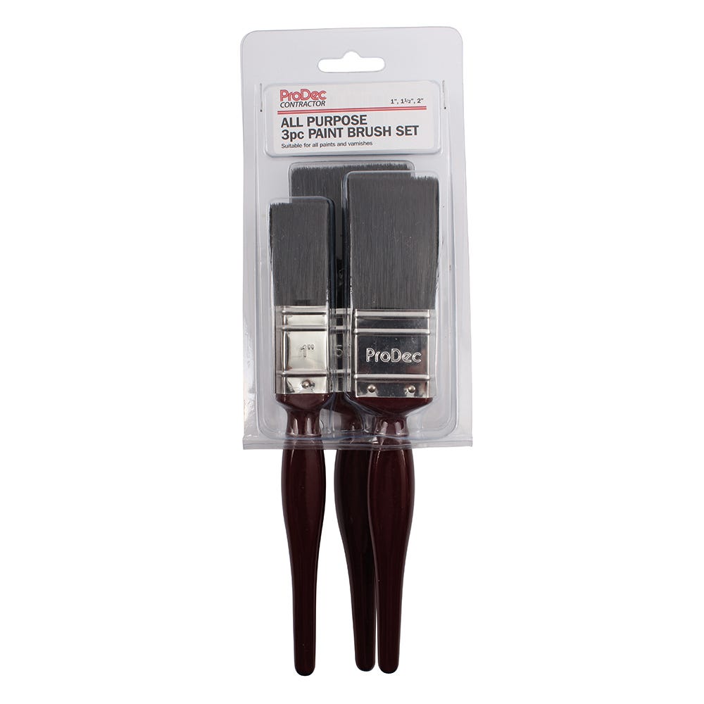 Product image for Prodec All Purpose 3 Piece Brush Set