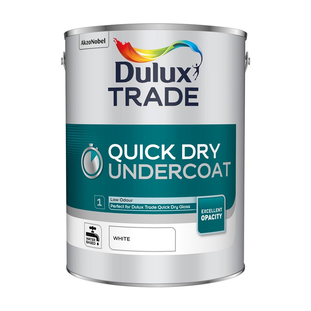 Product image for Dulux Trade Quick Dry Undercoat White 5L