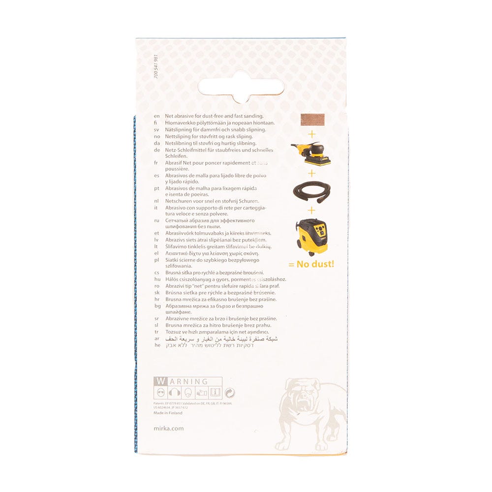 Product image for Mirka Abranet Sanding Sheets 81mm X 133mm P120 Pack Of 10