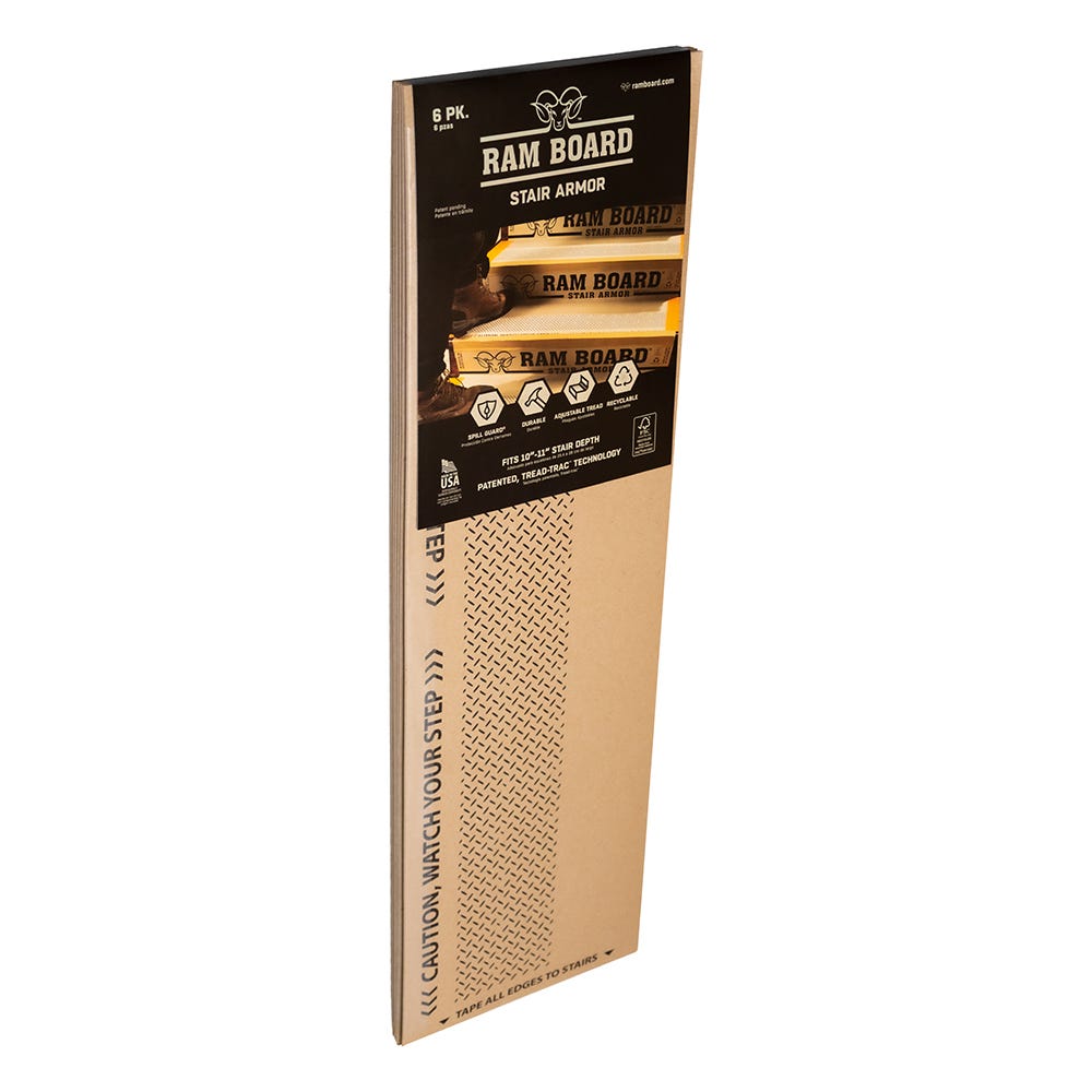 Product image for 863mm X 482mm Ram Board Stair Armor 6 Tread Pack