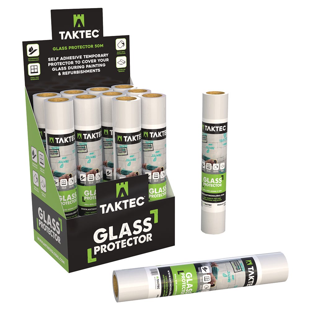 Product image for 600mm Taktec Glass Protection Film Roll 50m