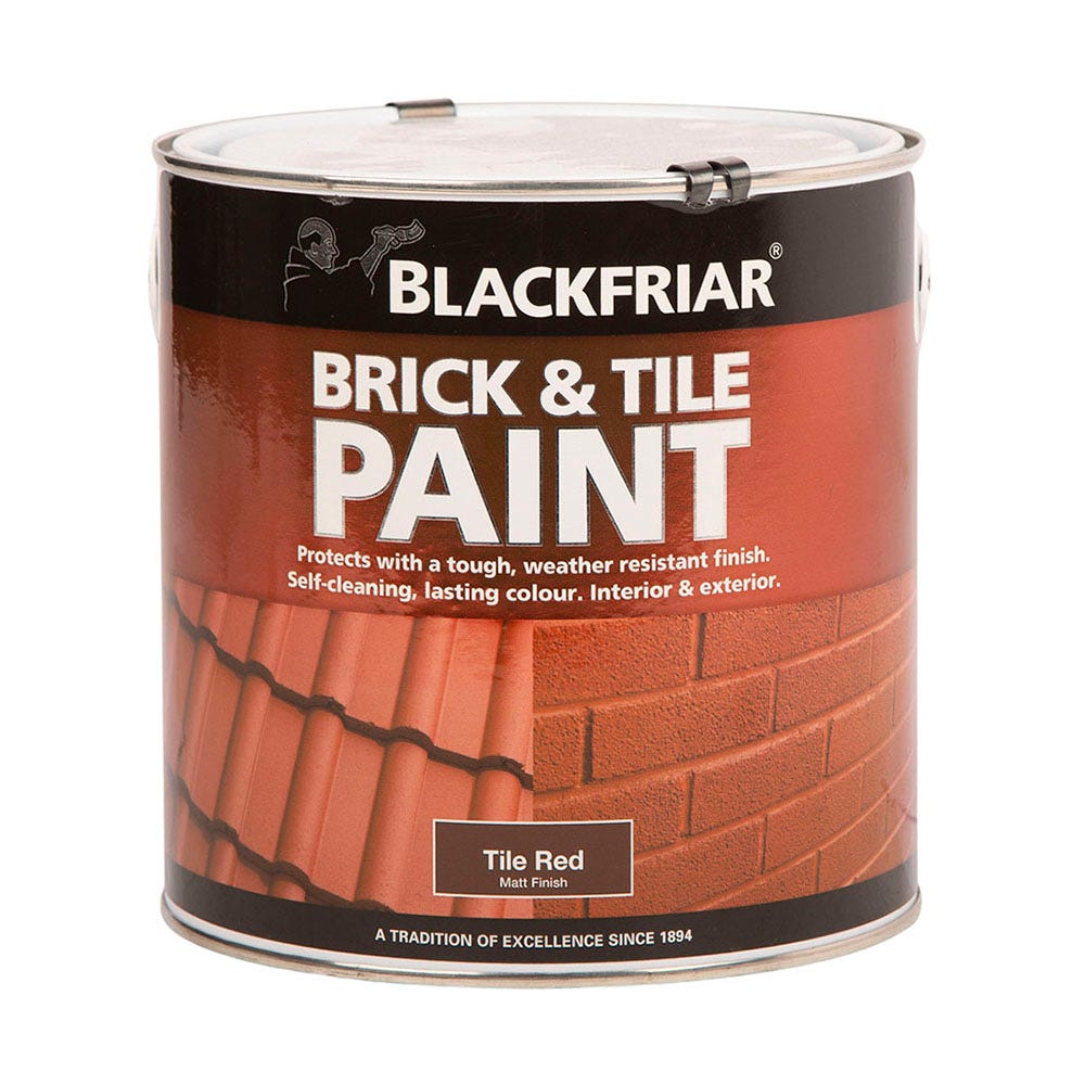 Product image for Blackfriar Quick Dry Brick & Tile Paint Matt Red 2.5L