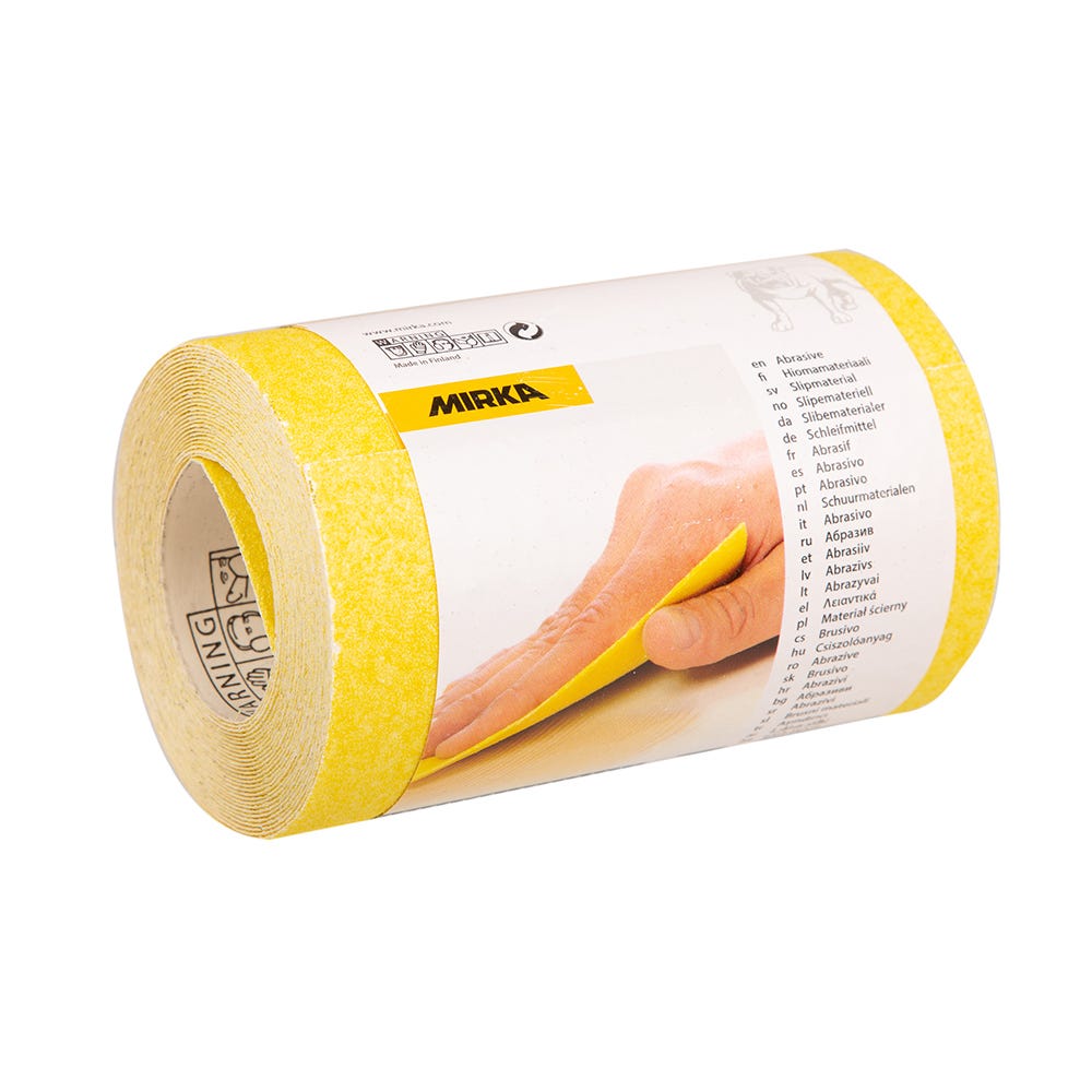 Product image for Mirka Yellow Contract Sandpaper P80 115mm X 5m Roll