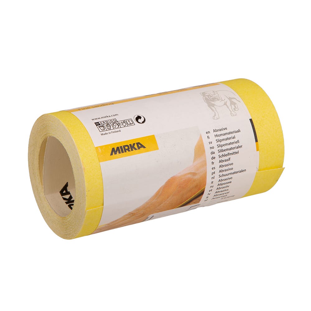 Product image for Mirka Yellow Contract Sandpaper P180 115mm X 5m Roll