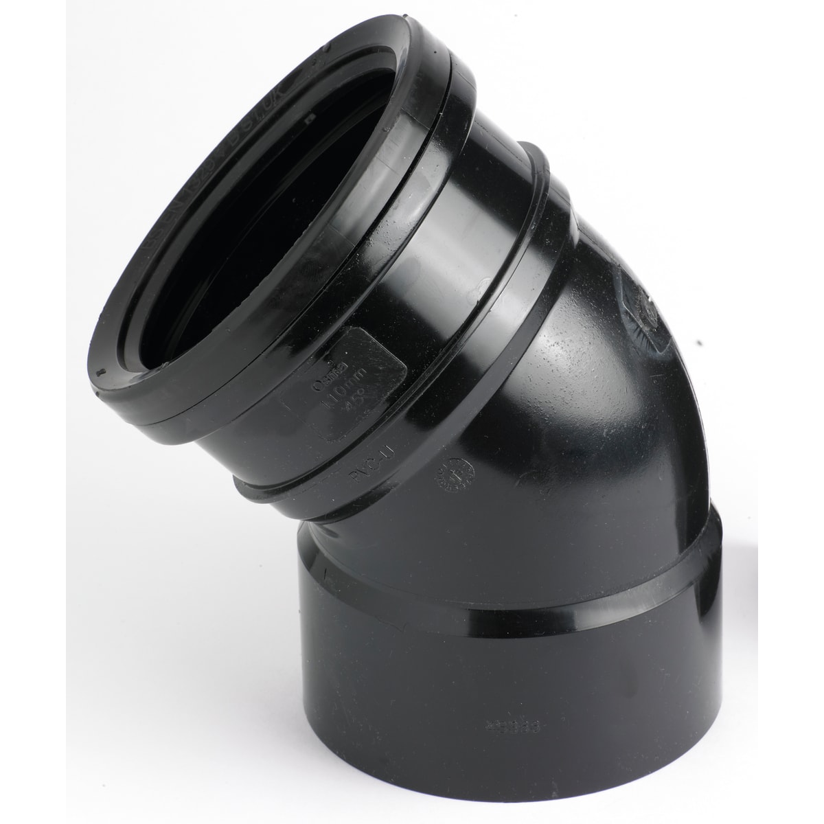 Product image for Osmasoil Ring-seal/solvent Weld Bend 45° 110mm Black