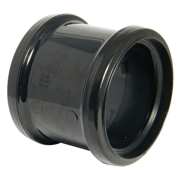 Product image for Ring Seal Soil Coupling Double Socket 110mm Black