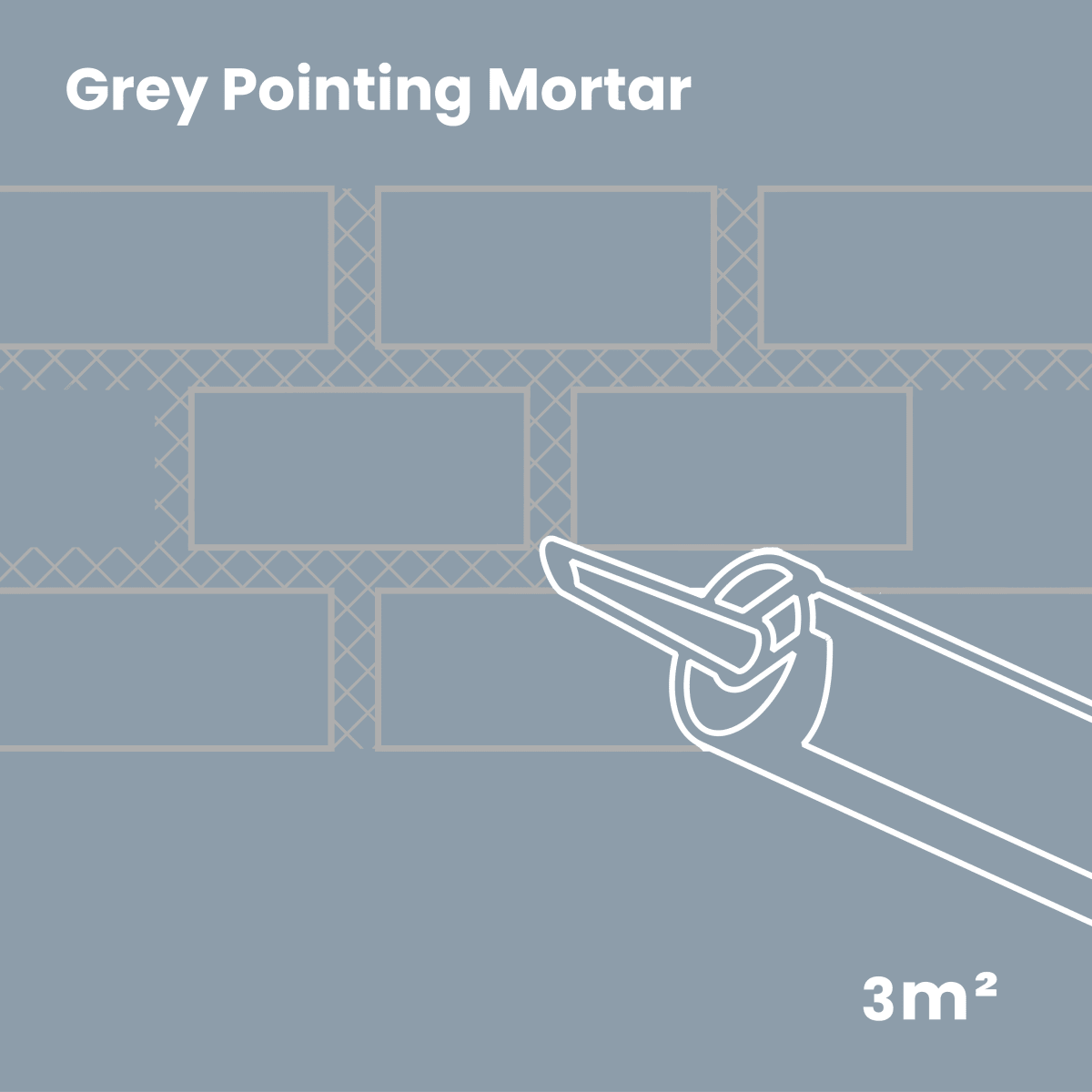 Product image for The Brick Tile Company Brick Slips Tile Mortar Grey