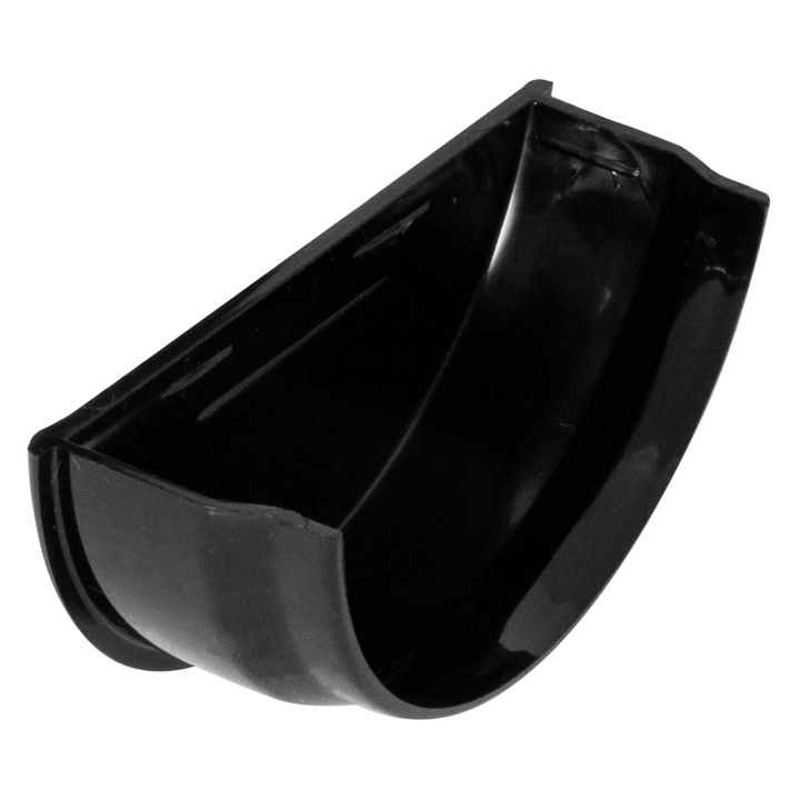 Image of Half Round Gutter Internal Stop End 112mm Black