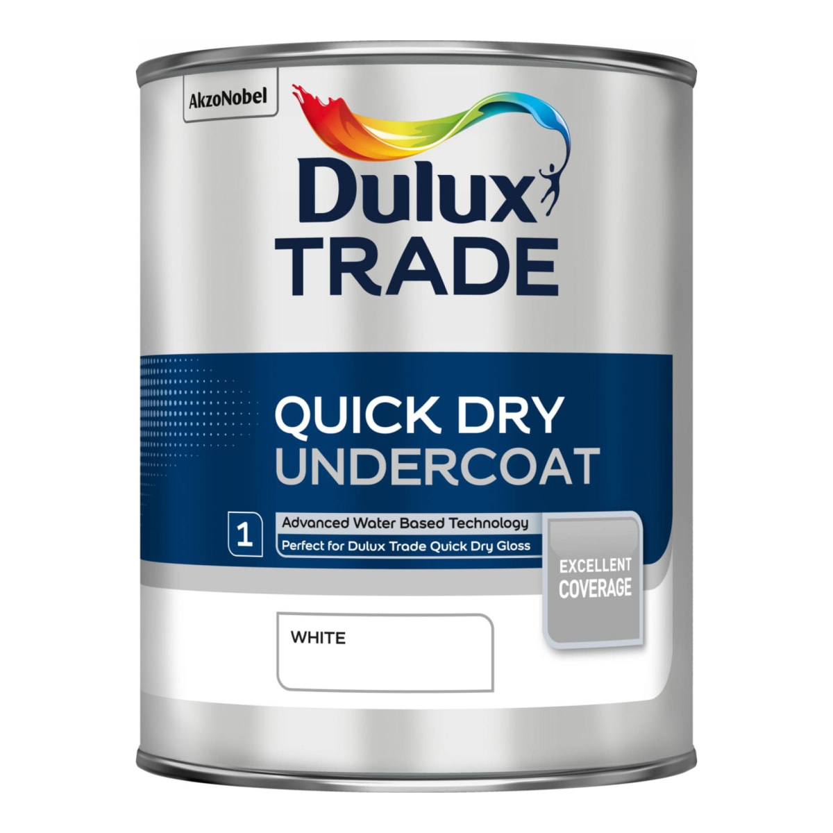 Product image for Dulux Trade Quick Dry Undercoat Paint 1L White