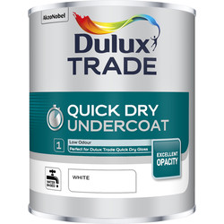 Product image for Dulux Trade Quick Dry Undercoat Paint White 1l