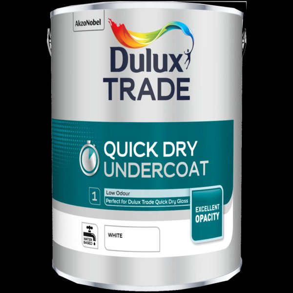 Product image for Dulux Trade Quick Dry Undercoat Paint 1L White