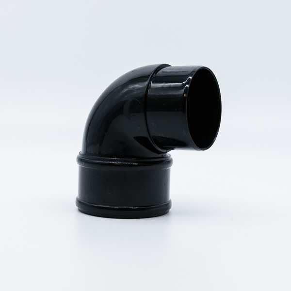 Image of Round Downpipe 92.5° Offset Bend Black 68mm