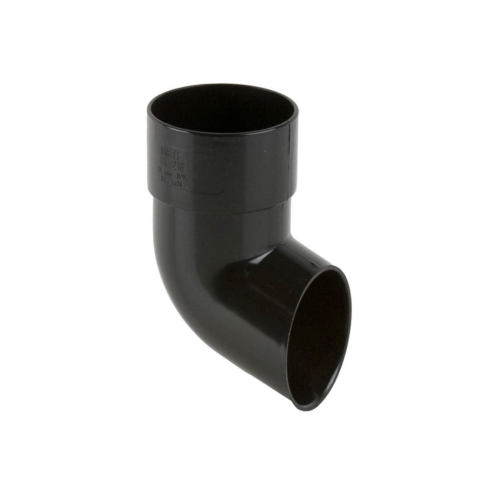 Product image for Round Downpipe Shoe Black 68mm