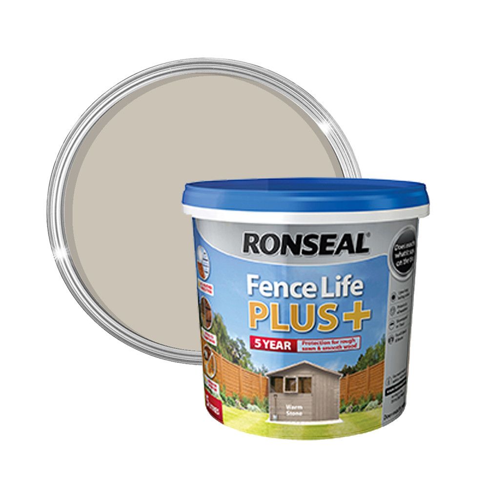Product image for Ronseal Fence Life Plus 5 Litres Warm Stone