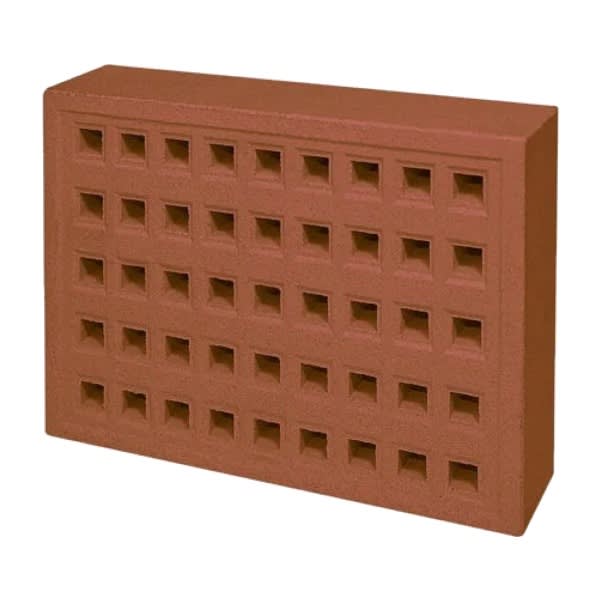 Product image for Hepworth Terracotta Airbrick Square Hole Red 215mm X 140mm