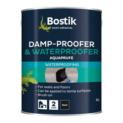 Product image for Bostik Cementone Flexible Damp Proofer And Waterproofer 5L Black