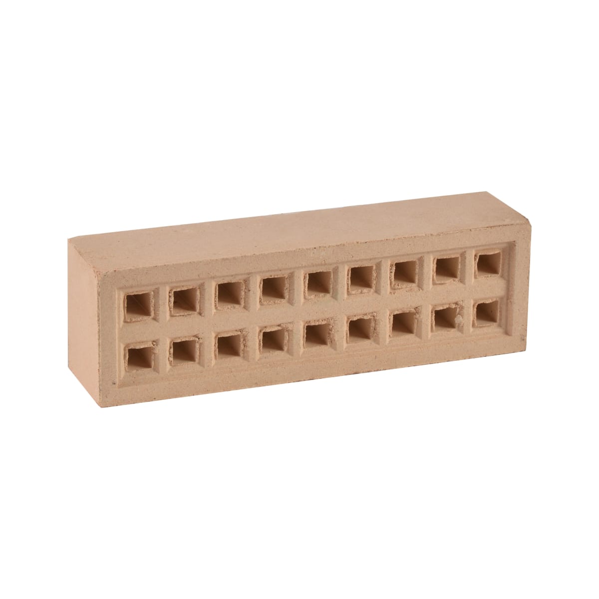 Product image for Hepworth Terracotta Airbrick Square Hole Buff 215mm X 65mm