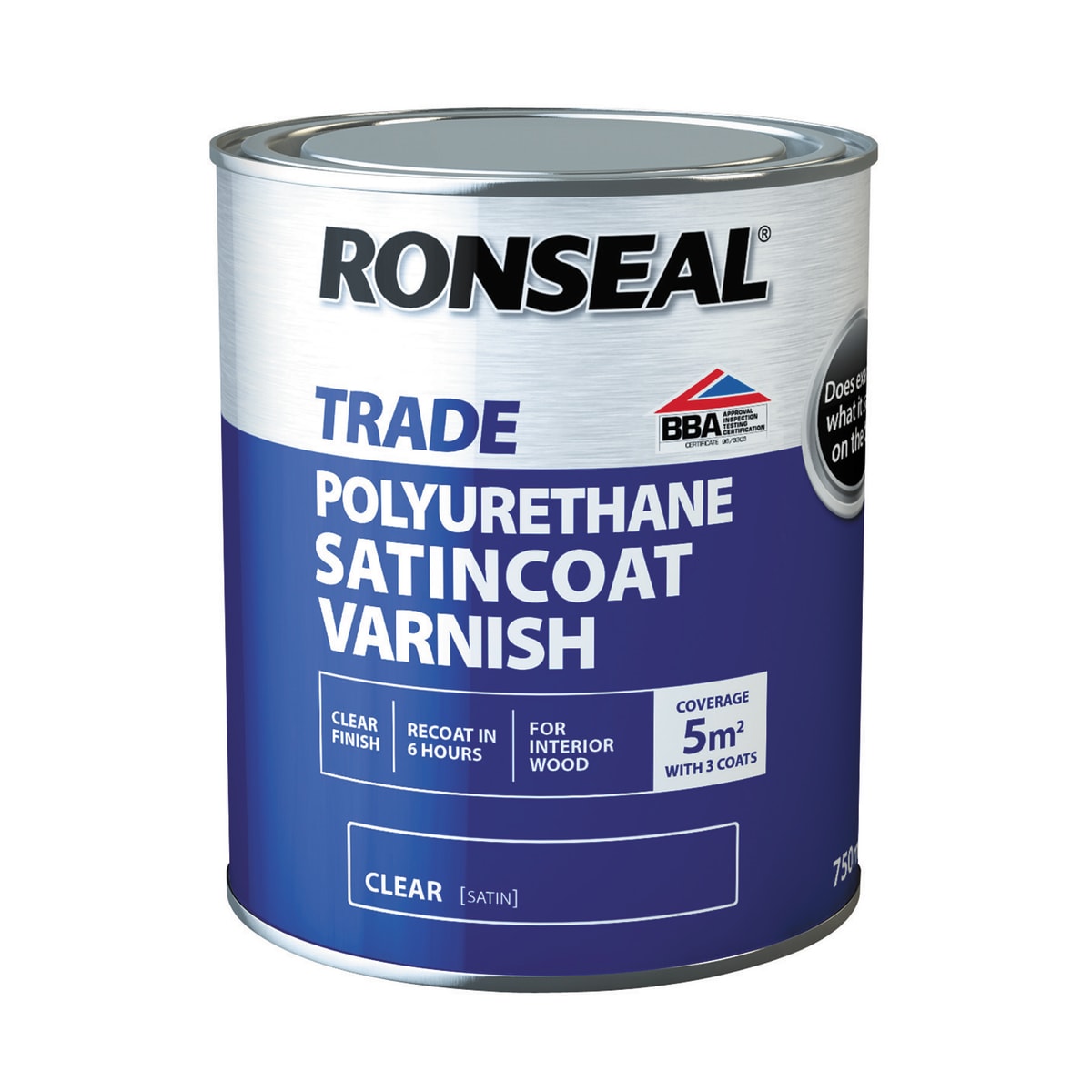 Product image for Ronseal Trade Satincoat Varnish 750ml