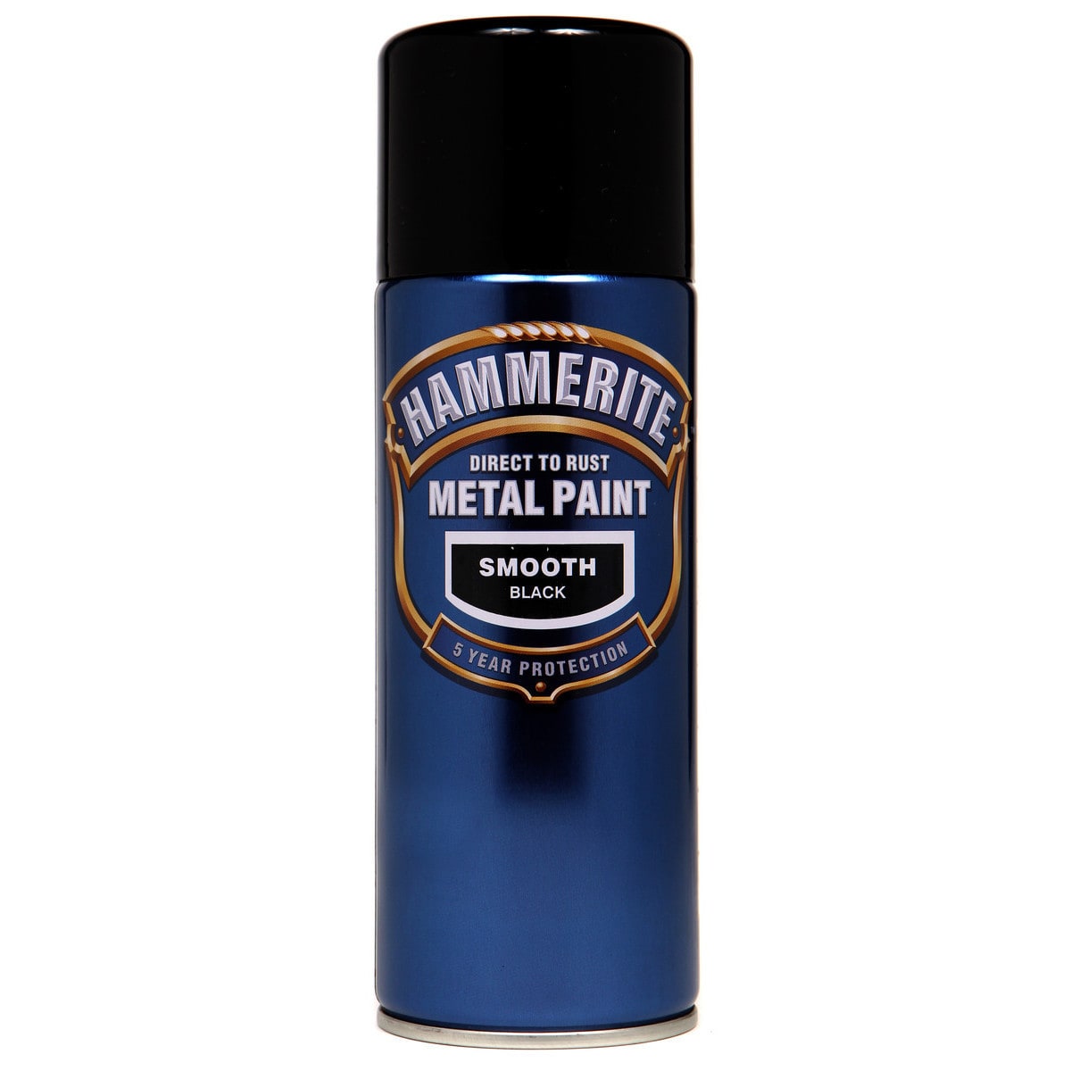 Product image for Hammerite Direct To Rust Metal Smooth Finish Paint 400ml Black