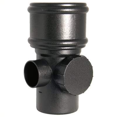 Product image for Ring Seal Soil Access Pipe Single Socket 110mm Cast Iron Effect