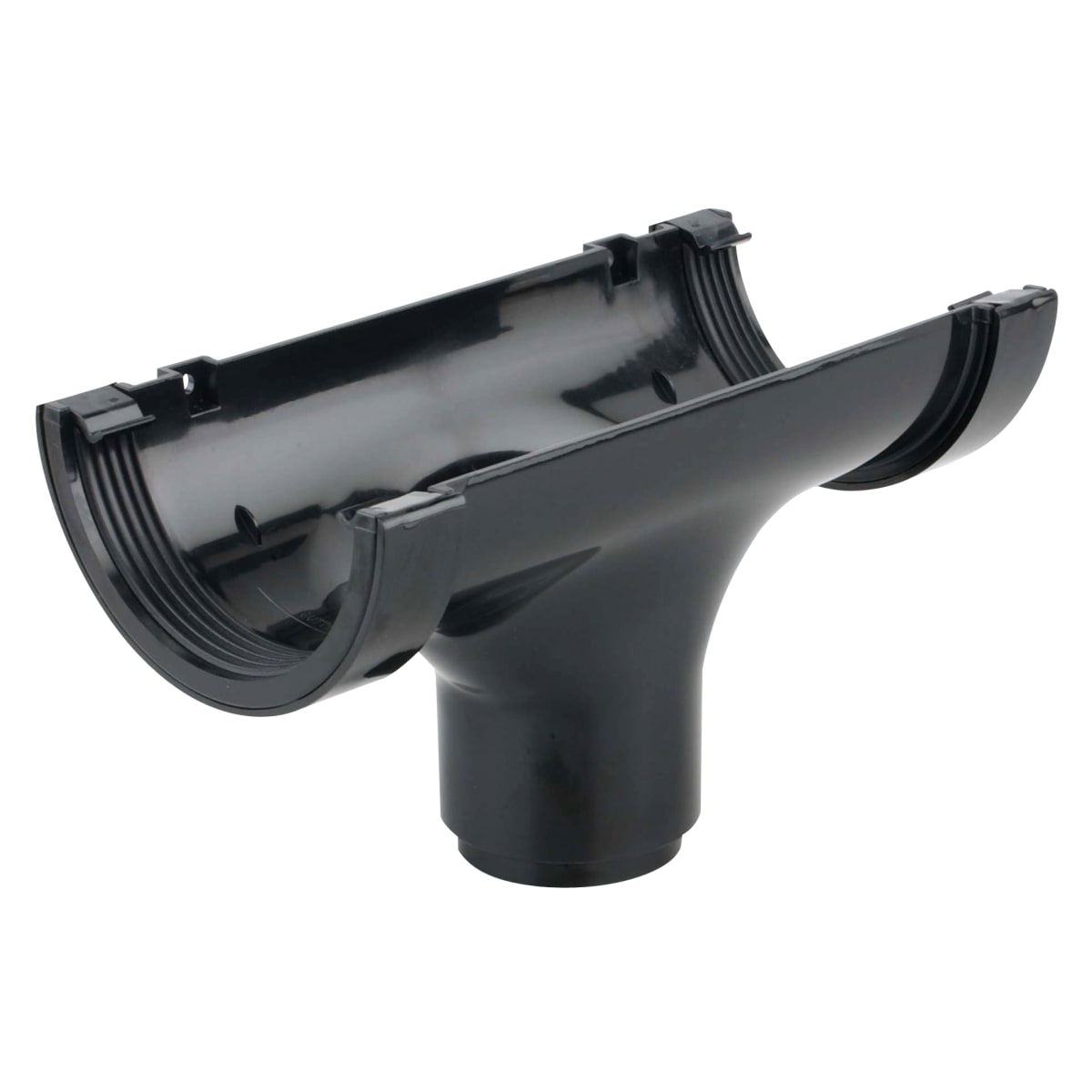 Product image for Osma Roundline Running Spigot 67.5° Outlet 112mm Black