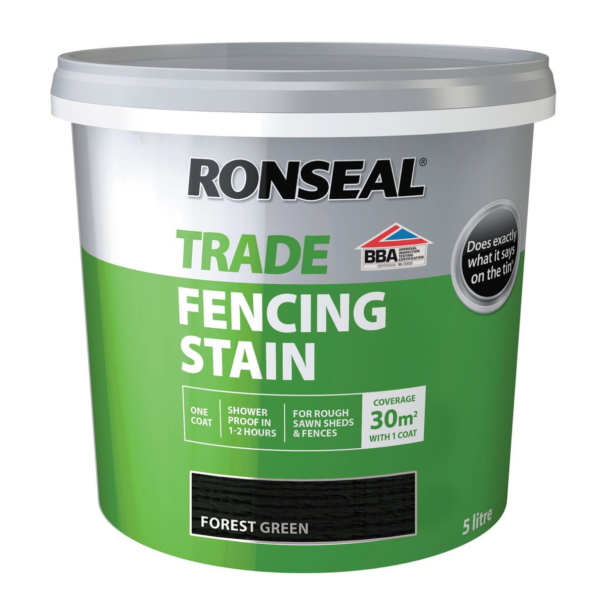 Product image for Ronseal Trade Fencing Stain Forest Green 5 Litre