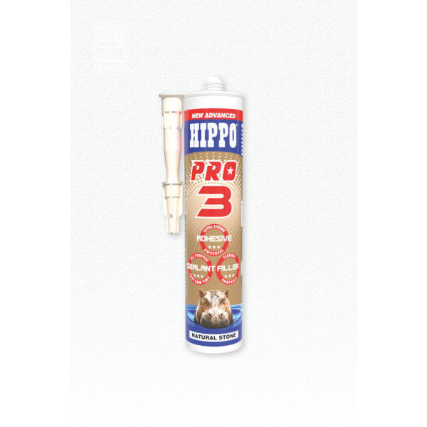 Product image for Tembe Hippo Pro 3 Adhesive Filler & Sealant Natural Stone 300ml