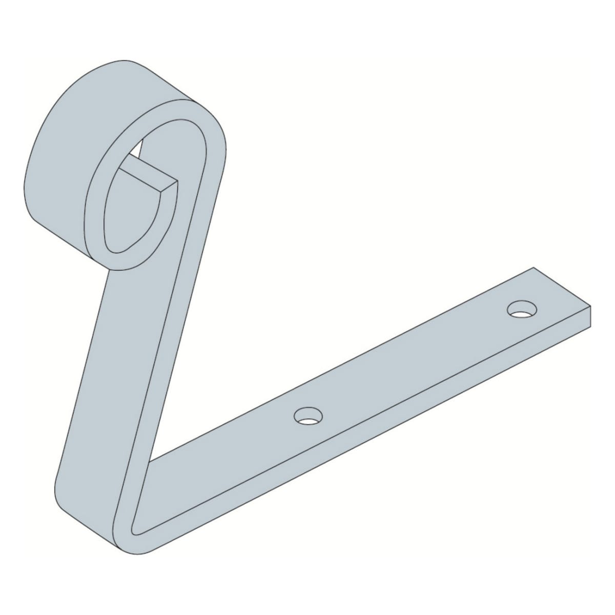 Product image for Simpson Strong-tie Scrolled Hip Iron 300 X 25 X 150 X 3mm
